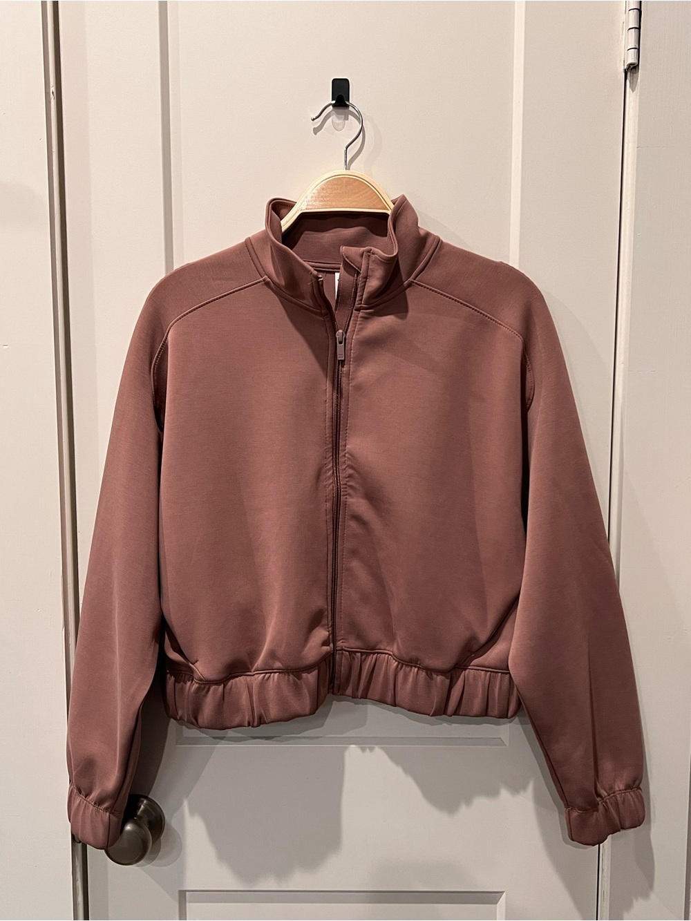 Never worn!! all in motion brown Cropped Zip Bomber Jacket